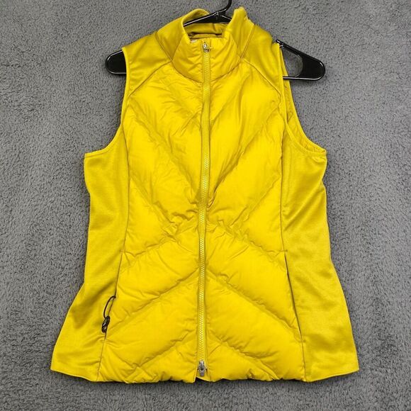 Athleta Jackets & Blazers - Athleta Inlet Vest Size M Quilted Down Yellow Wind Water Resistant Gilet 983000